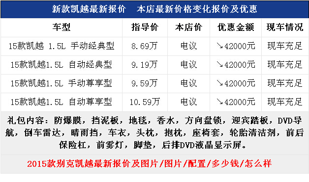 凯越最新报价揭秘，全方位了解车辆价格！